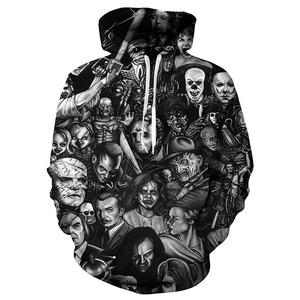 Nueva llegada sudaderas con capucha de personalidad películas de terror 3D impreso pulóver hombres mujeres Casual sudaderas con capucha de gran tamaño Cool Hoodie - Product Image 5