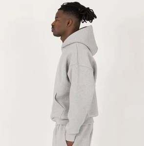 Sweat à capuche surdimensionné pour hommes Tissu épais en coton de haute qualité OEM Logo personnalisé Fournisseur en gros - Product Image 3