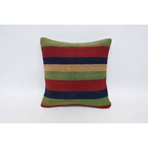 Multicolor Kilim <b>Patchwork</b> Wool Pillow 14x14 Inch Luxury Decorative Cushion Vintage Fluffy Leaves Pattern Portable <b>Bedding</b> - Product Image 1
