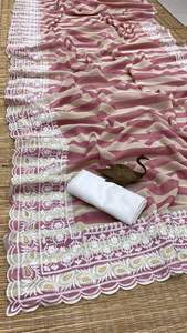 Magnifique nouvelle variété d'élégance habillage tendance Georgette Saree Blouse avec impression et broderie Exportateur mondial - Product Image 2