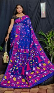 Exclusieve Designer Bruidskleding Aantrekkelijke Combinatie Dhakai Jamdani <span class=keywords><strong>Saree</strong></span> Voor Party Katoen Stof Handwerk Van Bangladesh