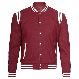 Chaqueta universitaria de bombardero de béisbol de invierno para hombre, chaquetas de letras de talla grande de lana transpirable, chaquetas de algodón de punto de un solo pecho - Product Image 1