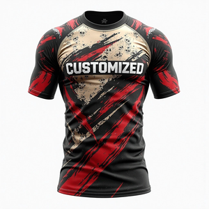 Ropa de gimnasio Sublimated Rash Guards Venta al por mayor MMA Equipo personalizado para entrenamiento de deportes de combate Entrenamiento y rendimiento atlético - Product Image 4