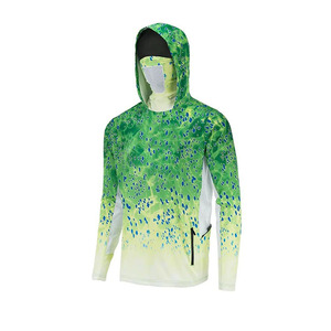 Vêtements de sport de haute qualité, sweat à capuche de pêche en plein air à manches longues, UPF 50, respirant, grande taille, service OEM, couleurs personnalisées - Product Image 1
