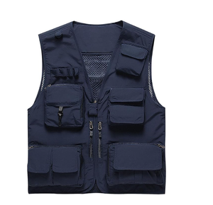 Chaleco de caza para hombre al aire libre de alta calidad Material Premium cierre de cremallera bolsillos delanteros al por mayor con logotipo personalizado - Product Image 1