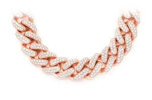 Impresionante collar de diamantes de moissanita de oro de 10K corte brillante redondo VVS2 claridad elegante joyería de moda proveedor mayorista - Product Image 2