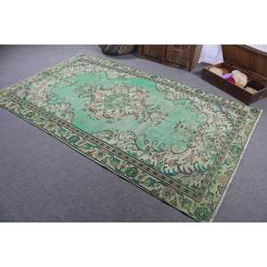 พรมวินเทจ ขนาด 5.2x8.7 ฟุต พรมตุรกี พรมขนสัตว์สีเขียวสไตล์โอเรียนทัล - Product Image 4