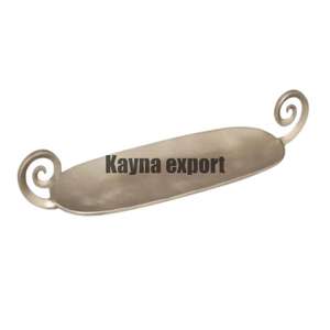 Plateau de service en métal plaqué or fait à la main Plateau décoratif élégant - Product Image 6