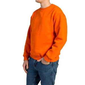Top Quality 100% Cotton Men's Clothing Hoodies Sweatshirts Streetwear <b>Orange</b> Color Puff Printing Hoodies Men Sweatshirt Crewneck - Product Image 3