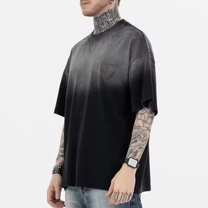 Respirant professionnel conception coton lourd t-shirt unisexe coupe régulière tendance mode logo personnalisé 180 200 Gsm 220 240 - Product Image 5