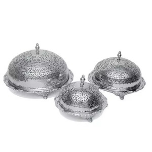Decorative Khajoor & <b>Chocolate</b> Bowl Handmade Use for Home and Restaurant Shiny Silver Color Metal Date Bowl Table - Product Image 2
