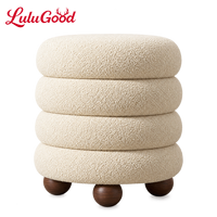 Tabouret de maquillage multifonctionnel en bois de style chinois, nouveau, haut de gamme, style crème, pour chambres de filles