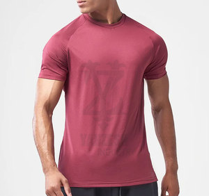เสื้อยืดออกกำลังกายผู้ชายทรงสลิมฟิต แห้งเร็ว คุณภาพสูงจากผู้ผลิต OEM น้ำหนัก 220 กรัม แขนสั้น ผ้าฝ้าย/ใยไผ่ ถักทอเนื้อแน่น - Product Image 1