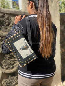 Sacs à main en fourrure métallique de vente chaude sac à provisions sacs décontractés cheveux sur sac à main en cuir de fourrure - Product Image 3