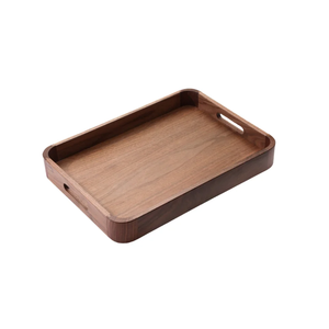 Plateau en bois naturel sur mesure pour servir les aliments |   Plateau en bois massif fait main pour les acheteurs en gros - Product Image 1