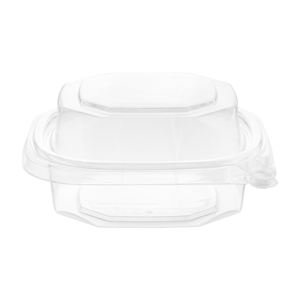 6x6 PET transparente a prueba de manipulaciones contenedor con bisagras caja de concha desechable para alimentos para sándwich hamburguesa pan panadería embalaje - Product Image 4