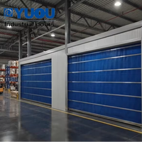 Puerta industrial de aluminio rígido enrollable rápida, exterior, transparente, barata, para sobrecabeza al por mayor