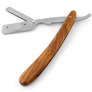 Lame de rasoir droite ANAAIF de haute qualité rasage manche en bois de rasoir de barbier avec forme de poudre en gros pour les Salons - Product Image 4