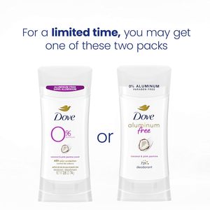 โดฟอลูมิเนียมระงับกลิ่นกายสำหรับผู้หญิง3จำนวนมะพร้าวและชมพูจัสมิน72ชั่วโมงป้องกันกลิ่น2.6ออนซ์ - Product Image 6