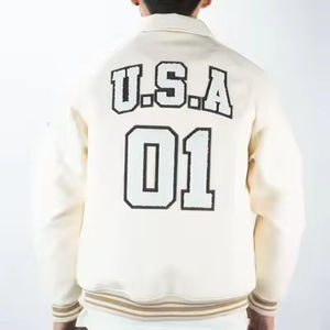 2025 Blouson aviateur Letterman surdimensionné avec logo personnalisé pour hommes veste universitaire de marque privée dans le meilleur matériau de style de rue - Product Image 4