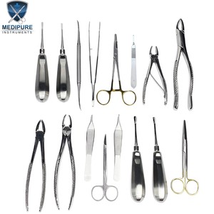 Kit Profesional de Extracción Dental para Perros, Instrumentos Veterinarios para Cirugía Dental, Herramientas Quirúrgicas Orales Caninas de Acero Inoxidable - Product Image 1