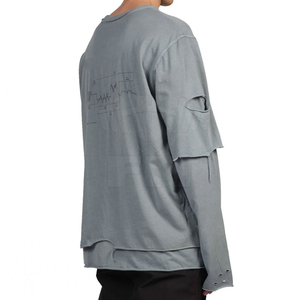 Vente chaude 100% coton hommes sweat Durable en détresse vêtements d'hiver Logo personnalisé solide motif uni teint sweats à capuche sweats - Product Image 3