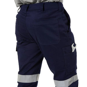 Pantalones DE TRABAJO multibolsillos de algodón para hombre, pantalones Cargo reflectantes para exteriores para hombre, ropa de seguridad transpirable, pantalones Cargo de trabajo para hombre - Product Image 6