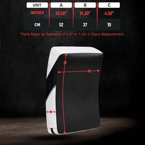 แผ่นรองแขนโค้งสำหรับต่อยมวย2ชิ้นเหมาะสำหรับเทควันโด, มวย, MMA, ฟิตเนส, มวยไทย, การฝึกต่อสู้ - Product Image 3