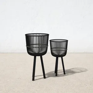 Jardinières Troly En Plaqué Or Fini Personnalisé À La Main Décor À La Maison moderne vase sol jardin plante Intérieur Extérieur Décor - Product Image 5