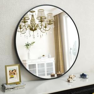 Miroir mural carré en métal doré rustique, style Art déco, pour salle de bain, décoration de ferme, style moderne du milieu du siècle, mariage - Product Image 2