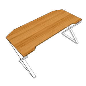 GBamboo GB38012-70x140cm <b>Extendable</b> Gaming <b>Desk</b> with X-Shaped Legs Plastic Wooden Material MDF Melamine Surface for Computer Use - Product Image 5