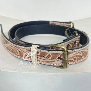 Women Fashion Hand Tooeld Genuine Leather <b>Bag</b> Strap Crossbody Adjustable Handbag Shoulder Strap Designer Replacement Purse Strap - Product Image 1