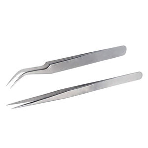 Volume Nail Art Lash Tweezer Pince Nipper Case Cleaner Applicator Extension Make Up Tools Sticker 90 Degree Eyelash Tweezers - Product Image 2