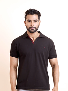 Elegante y cómodo 100% algodón para hombre para Polo cuello media manga camiseta armario esencial cada temporada mejor calidad - Product Image 2