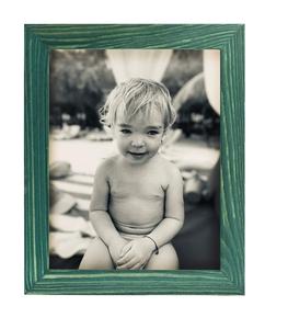 Marco de fotos de póster de madera rústica 16x20-Madera desgastada ecológica sólida natural para marco de fotos de montaje en pared-Verde - Product Image 1