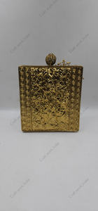 Luxury Mother of <b>Pearl</b> <b>Clutch</b> with Gold Wire Fan Frame <b>Pearl</b> Chip Floral Top Handmade Bridal Evening Statement <b>Bag</b> - Product Image 4