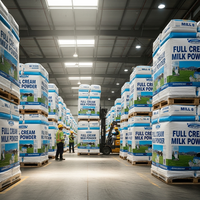 Lait en poudre entier stérilisé de qualité supérieure, 28 % de matières grasses, emballage naturel en vrac/sac/sachet pour bébés, enfants et adultes - Certifié BRC/HACCP