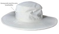 Logo personnalisé pas cher de qualité supérieure 100% coton casquettes de cricket d'arbitre à large bord sport casquette de Panama ronde baseball cricket chapeau de soleil rond