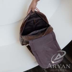 Nueva Mochila De Transporte oculta de cuero con pelo hecho a mano, mochila de viaje Concho de cuero de vaca genuino occidental para mujer - Product Image 6