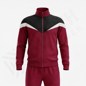 Survêtement pour homme à texture lisse avec taille ajustable, poignets côtelés, coutures durables, parfait pour les exercices en plein air, vêtements de sport - Product Image 1