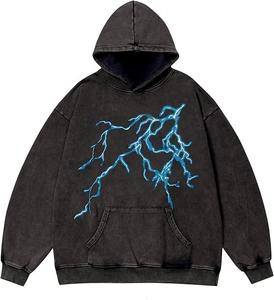 Sudaderas con Capucha Lavadas al Ácido con Logotipo Personalizado para Hombre, MOQ Bajo, 100% Algodón, Lavado al Ácido, Sudaderas de Alta Calidad para Hombre - Product Image 1