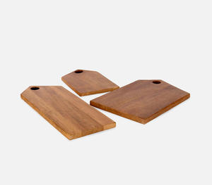 Plateaux de service en bois de manguier naturel coupés à la main (lot de 3)/Produit artisanal en Inde fabriqué par Stylenest Exports - Product Image 3
