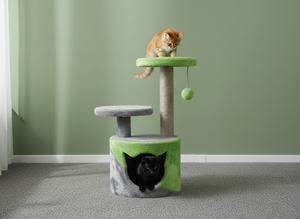 Amistar Azure Rainbow JoyTree – Colorful Sisal Scratcher & <b>Play</b> <b>Center</b> for Cats of All Sizes - Product Image 2