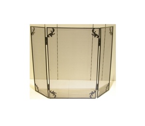 Pantalla de chimenea duradera de Metal negro independiente de 3 paneles de alta calidad para interiores - Product Image 4