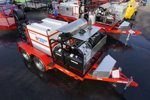 NOUVEAU Nettoyeur Haute Pression Diesel sur Remorque - Pack de Base Moteur 24.8HP 8.5GPM 3600 PSI Fonctionnement Double Pistolet À Vendre - Product Image 2