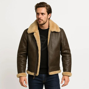 Veste d'hiver en cuir de mouton confortable, légère et écologique, durable, intérieur chaud, logo frontal, options personnalisables - Product Image 3
