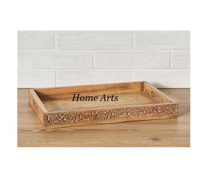 Plateau de service alimentaire en bois de la meilleure qualité Plateau de service à thé et à café de forme rectangulaire de la dernière conception par Home Arts - Product Image 1