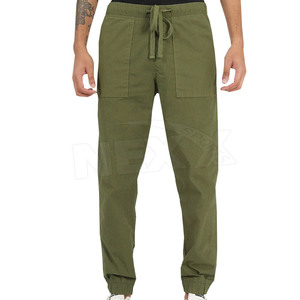 Private Label Men's Casual Cargo Trousers 100% Cotton Eco-Friendly Breathable Lightweight Customized Logo with Multi-Pockets - Product Image 1