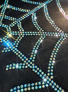 Sweat à capuche unisexe en molleton thermique 100 % coton, entièrement zippé, brodé sur mesure, avec strass noirs tendance, haute qualité, hiver, 2 pièces - Product Image 5