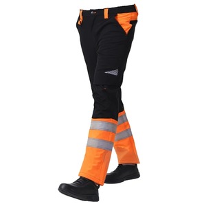 Pantalon décontracté en polaire réfléchissant pour l'automne, respirant, haute visibilité, imperméable, coupe-vent, multi-poches, travail, construction - Product Image 1